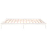  Okvir za krevet bijeli 160 x 200 cm od masivnog drva | shoptok.hr