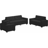  Set sofe 3 pcs Crna 221 x 80 x 80 cm Baršun | shoptok.hr