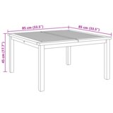  Klubska miza Rjava 85 x 85 x 45 cm Trdna tikovina | Shoptok.si