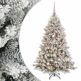  Umjetno božićno drvce s kuglicom 150 cm 150 LED lampica - Zelena i bijela 150 cm s LED-ima i ružičastim lopticama | shoptok.hr