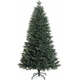  Umjetno božićno drvce s kuglicama 150 cm 150 LED lampica - 150 cm s LED-ima i srebrnim lopticama | shoptok.hr