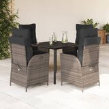 vidaXL 5-dijelni vrtni blagovaonski set sivi od poliratana | shoptok.hr