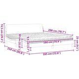  Krevet s madracem crni 180x200 cm baršunasti | shoptok.hr