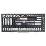 Industrial Set nasadnih ključev (65 -del., Velikost pogona: ⅜″ štirikotni del nastavka)