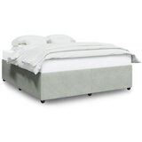 Furnova Posteljni okvir brez vzmetnice svetlo siv 180x200 cm žamet, (21934480) | Shoptok.si