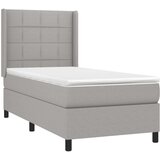  Box spring s madracem LED svjetlosivi 100x200 cm tkanina | shoptok.hr