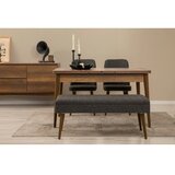 Hanah home vina 02 1053 walnut anthracite (produživi trpezarijski sto, stolice i konzola (5 komada))