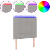 Maison Chic led posteljno vzglavje - vzglavna omarica - nočna omarica svetlo sivo 80x5x118/128 cm blago, (21709294) Cene