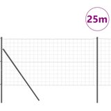  Ograda s postovima Siva 1 x 25 m Čelik | shoptok.hr
