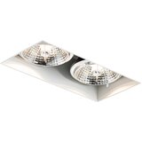 QAZQA Moderni vgradni reflektor bel GU10 AR70 brez okvirjev 2 luči - Oneon | Shoptok.si