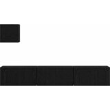  Set TV komoda 4 kom. Crni hrast Konstruirano drvo Crna 60 x 30 x 30 cm | Shoptok.si