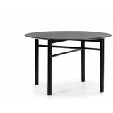 Teulat Crni okrugli blagovaonski stol Junco, ø 120 cm