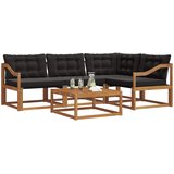  Set vanjskih sofa 5 kom. Prirodna i crna | shoptok.hr