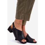 Maciejka Leather Women's Sandals On A Block | ePonuda.com