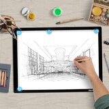 AGPTEK LED A4 Risalna Tabla z Nastavljivo Svetilnostjo | Shoptok.si