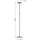 Planetitaly deko-light 343028-LED podna lampa bermuda, prigušiva, LED/18W/230V 3000K crna | Eponuda.com