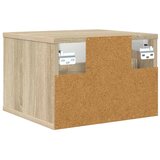  Wall-mounted noćni ormarić RAALTE Hrast sonoma 36 x 33 x 25 cm - Hrast sonoma Plavi mramorni uzorak 1 | shoptok.hr