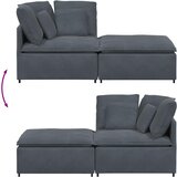  Modularna sofa s podnožjem i jastucima, baršunasta tamno siva | shoptok.hr