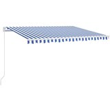 Maison Chic Ročno zložljiva tenda - Senčniki z LED lučmi 400x300 cm modra in bela, (22041188) | Shoptok.si