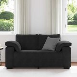  Dvosjed Crni 160x77x82 cm Baršun | Shoptok.si