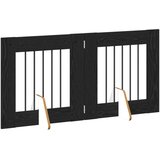  Vrata za pse z stojali 2 pcs Črni hrast 60 x 60 cm, (5000232694) | Shoptok.si