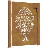  Vrtna vrata 100x150 cm Corten čelik Dizajn stabla | shoptok.hr