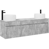  Set ormarića za kupaonicu 3 kom. Betonska siva 49 x 44,5 x 66 cm | Shoptok.si