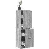 vidaXL Lekarniška omara siva sonoma 40x41x144,5 cm inženirski les | Shoptok.si