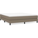  Okvir za krevet s oprugom smeđesivi 160x200 cm od tkanine | Eponuda.com