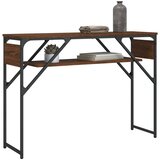  Konzolni stol s policama boja smeđeg hrasta 105x30x75 cm | Eponuda.ba