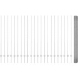 vidaXL varjena žična ograja z 44 U stebri srebrne barve 1.6x50 m | Shoptok.si