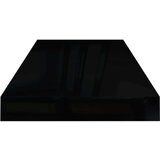 vidaXL Stenska polica visok sijaj črna 60x23,5x3,8 cm MDF | Shoptok.si