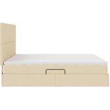  Krevet s od storage s uzglavljem Krema 180 x 200 cm Lažna koža | shoptok.hr