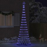  LED božićno drvce s 355 LED svjetlima Plava 302,5 cm Metal | shoptok.hr