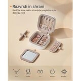Songmics Potovalna škatlica za nakit Home Anah Collection, bela | Shoptok.si