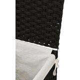 vidaXL Košara za perilo s pokrovom črna 46x33x60 cm poli ratan Cene