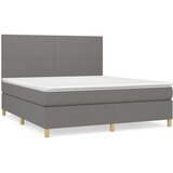  Okvir kreveta s oprugama i madrac svjetlosivi 180x200cm tkanina | shoptok.hr