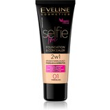 Eveline Cosmetics Selfie Time puder in korektor 2 v 1 odtenek 01 Porcelain 30 ml Cene
