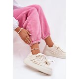 Boto Eco Leather Sneakers On Platform Beige Penolle | shoptok.hr