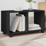 vidaXL Omarica na kolesih črna 72x33x42,5 cm inženirski les Cene