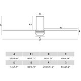 Faro 33828-1TW-LED Ventilator PUNT TUB M LED/18W/230V, prigušiva, podesiva temperatura svetla 3000/4200/6500K +DO | Eponuda.com