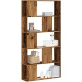 Furnova Knjižna omara 5-nadstropna 80,5x23,5x162,5 cm inženirski les, (21950664) Cene