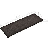  Preproge za stopnice 15 kosov 65x21x4 cm antracitne, (20668988) | Shoptok.si