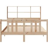  Krevet s regalom za knjige bez madraca 120x200 cm od borovine Prirodna 120 x 200 cm | shoptok.hr