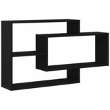 vidaXL Stenska polica črn hrast 104x20x58,5 cm inženirski les, (5000307450) | Shoptok.si