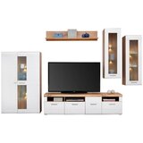 Mömax Vitrina Auris, Bela, Barva Hrasta | Shoptok.si