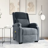 vidaXL masažni stol s funkcijo vstajanja temno siv žamet | Shoptok.si