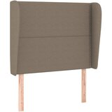Maison Chic posteljno vzglavje - vzglavna omarica - nočna omarica z ušesi taupe 93x23x118/128 cm blago, (21708196) Cene