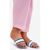 Boto Patterned Flat Women's Sandals White Leysi | Shoptok.si