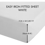 Catherine Lansfield Bijela plahta s gumom od perkala 135x190 cm Easy Iron Percale – | shoptok.hr